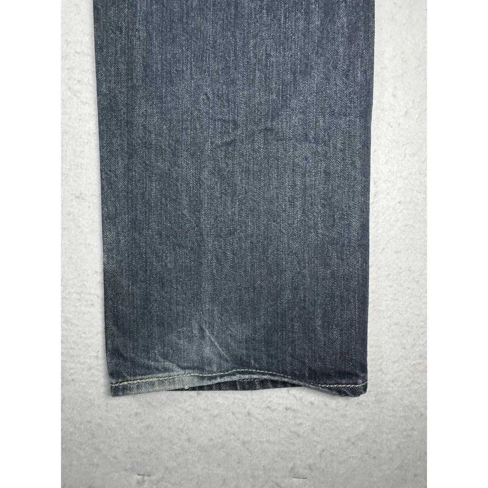 Levis 501 Jeans Men 34x32 Button Fly Dark Wash‎ Blue Denim Straight Original Fit